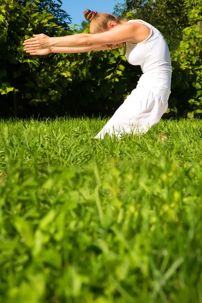 Yoga im Park — Stockfoto